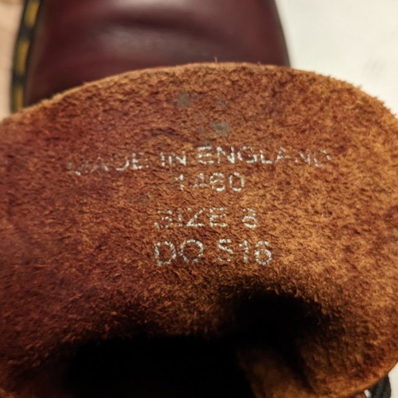 Vintage Dr Martens boots size US 9 burgundy - Picture 8 of 9